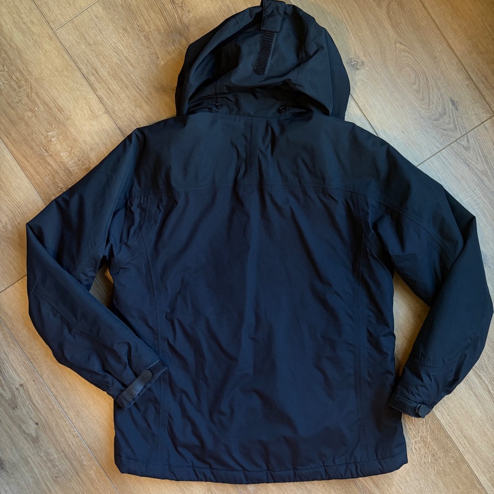 Lands End S Squall Womens Black Insulated Hooded Jacket Quilted Lining Small - Picture 11 of 11